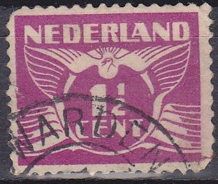 Holanda 1924-26 Scott 166 Sello Gull Gaviota 1 1/2c usado Netherland 